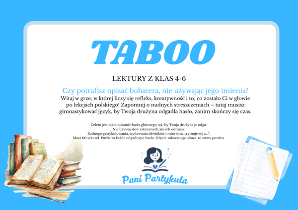 TABOO lekturowe - lektury obowiązkowe kl. 4-6