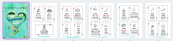 Wklejki do nauki czytania
