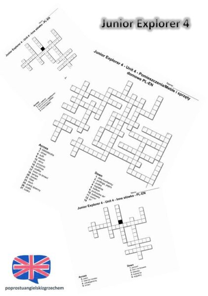 Junior Explorer 4 – Unit 4 – krzyżówki