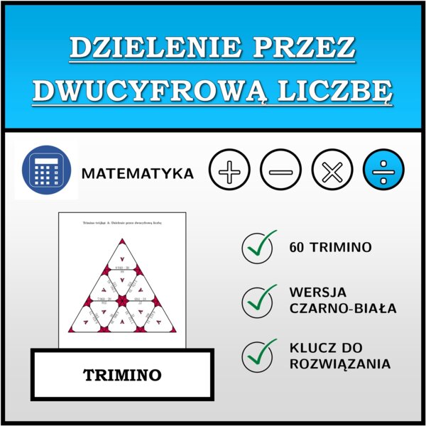 Trimino - Dzielenie przez dwucyfrową liczbę | matematyka