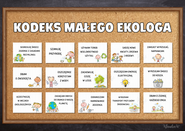 Kodeks Małego Ekologa - gazetka na Dzień Ziemi