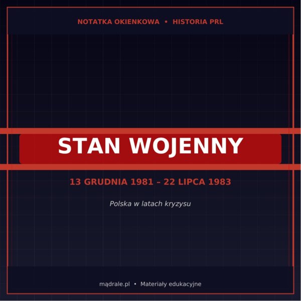 STAN WOJENNY NOTATKA OKIENKOWA + KLUCZ ODPOWIEDZI