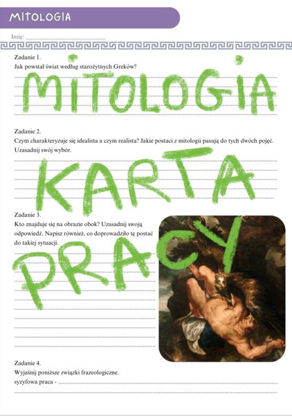 Mitologia karta pracy