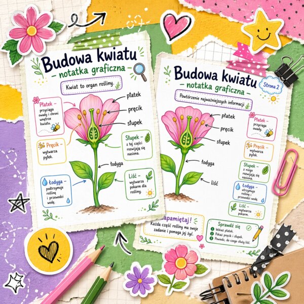 Budowa kwiatu – notatka graficzna