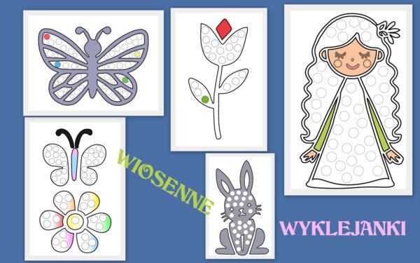 Wyklejanki z plasteliny wiosna