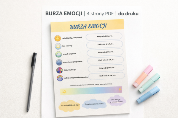 Burza emocji – karta samoświadomości emocjonalnej