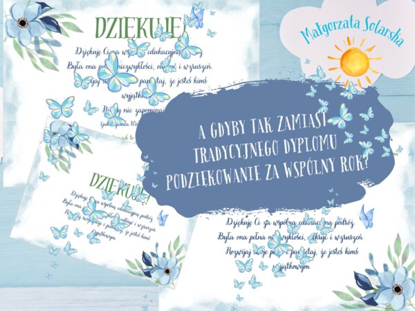 Dyplom-Dziekuję za wspólny rok