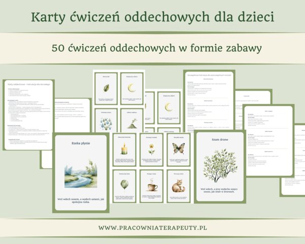 Karty ćwiczeń oddechowych dla dzieci – 50 ćwiczeń w formie zabawy