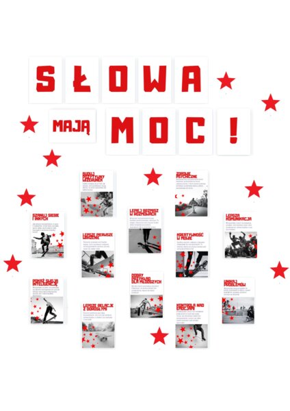 Gazetka szkolna nt. wulgaryzmów - Słowa mają moc! (Kultura języka - gazetka szkolna)