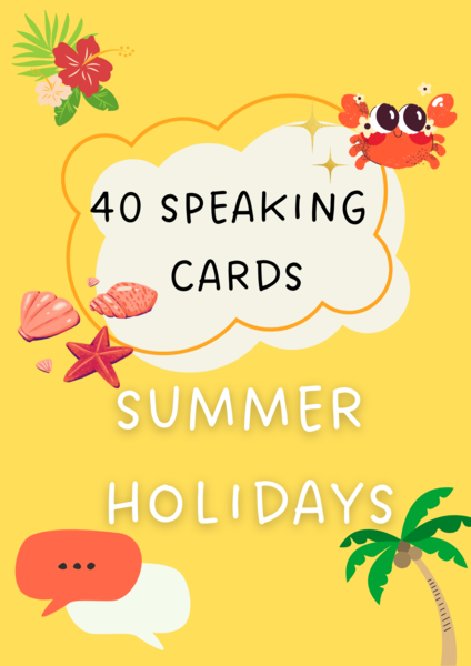 Summer Holidays / Lato / Wakacje / Karty do mówienia/ Mówienie/ Speaking/ Konwersacje/ Klasy 4-6/ Klasy 6-8/ Liceum/ SP/ Warm-up/ Rozgrzewka