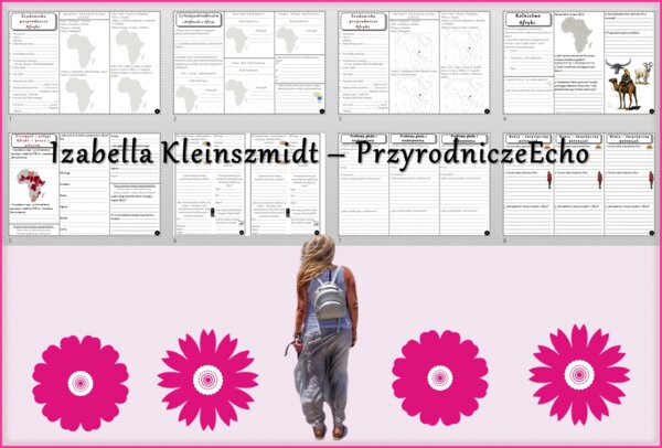 Zestaw kart pracy w pdf do całego działu „Afryka”. Geografia 8. Nowość 2024/2025.