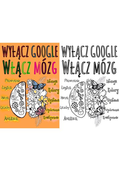 Plakat - Światowy Tydzień Mózgu - wyłącz google włącz mózg