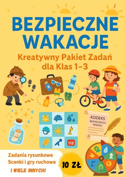 Bezpieczne Wakacje karty pracy 1-3