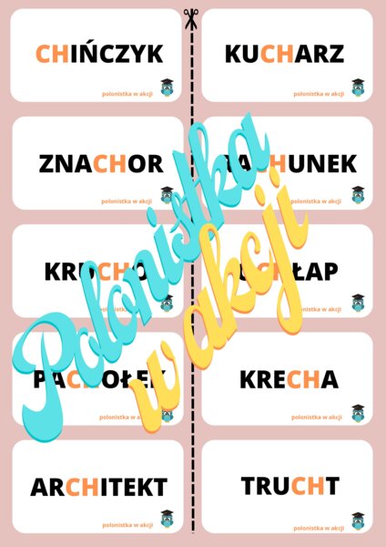 Domino ortograficzne z ,,ch"