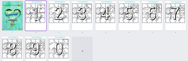 Karty pracy - Cyferki puzzelki