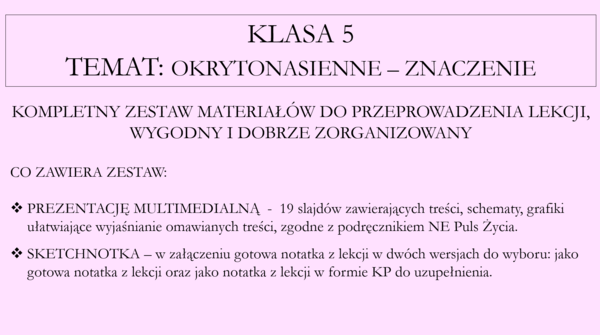 Okrytonasienne - znaczenie