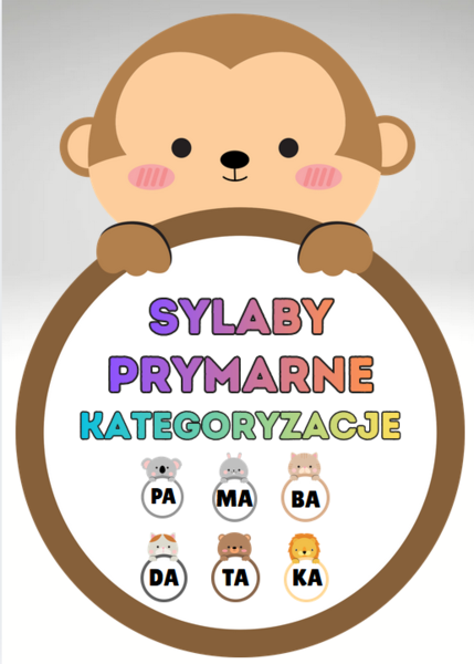 Logopedia - sylaby prymarne ze zwierzętami