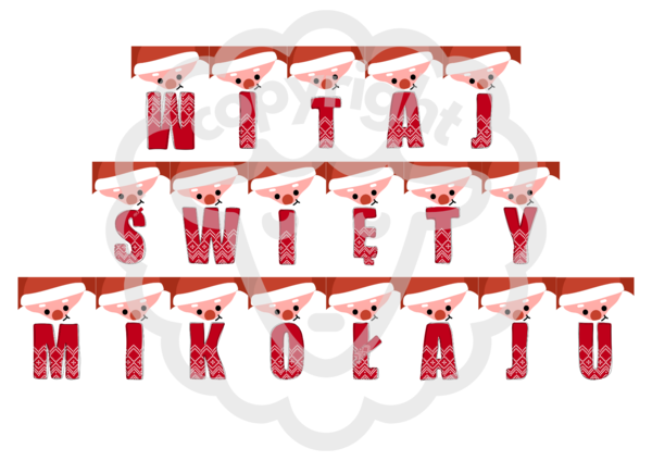 Girlanda WITAJ ŚWIĘTY MIEKOŁAJU