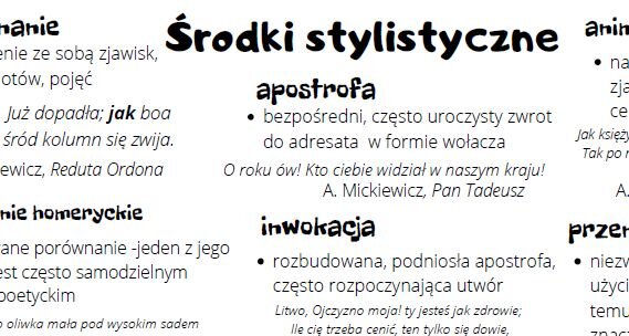 Środki stylistyczne w pigułce