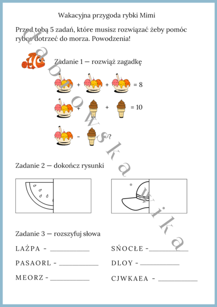 Wakacyjna przygoda rybki Mimi