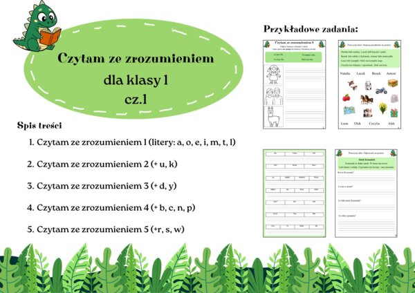 Czytanie ze zrozumieniem dla klasy 1 - semestr 1 (cz. 1)