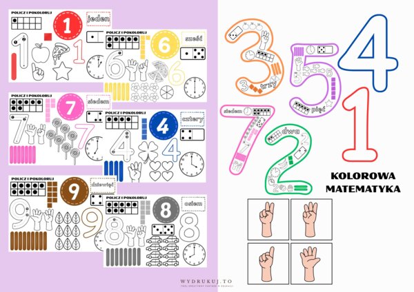 "KOLOROWA MATEMATYKA" - ZESTAW DLA NAUCZYCIELI EDUKACJI PRZEDSZKOLNEJ