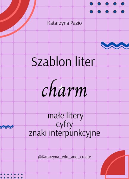 Szablon liter - charm - małe