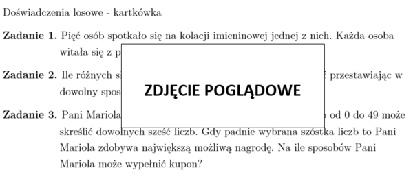 Doświadczenia losowe - kartkówka, klasa 4 liceum