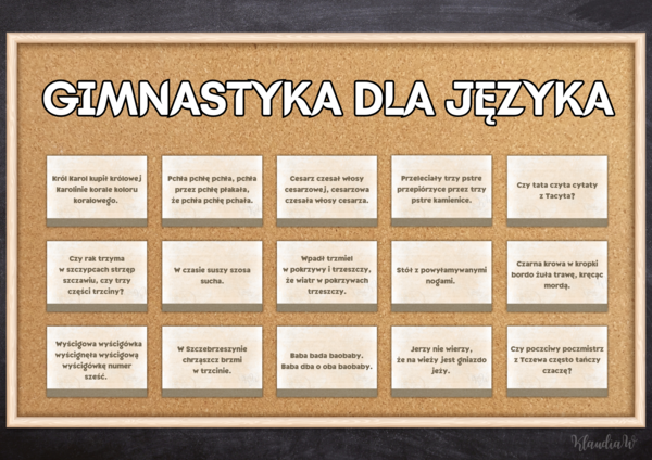 „Gimnastyka dla języka” – gazetka na Międzynarodowy Dzień Języka Ojczystego