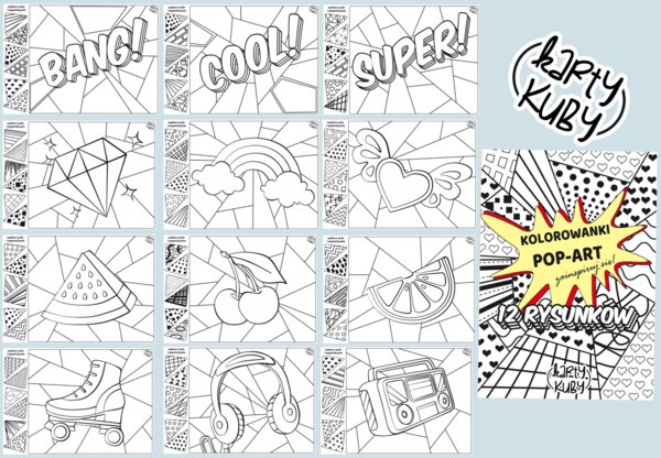 Kolorowanki POP-ART zainspiruj się!