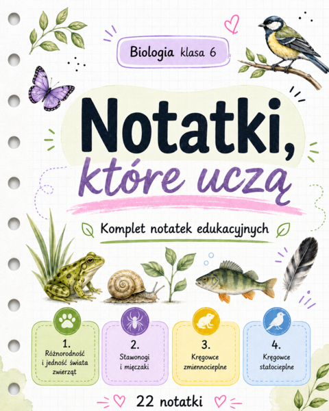 Notatki, które uczą – biologia klasa 6