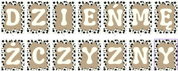 Dzień Mężczyzny - grilanda w piłki