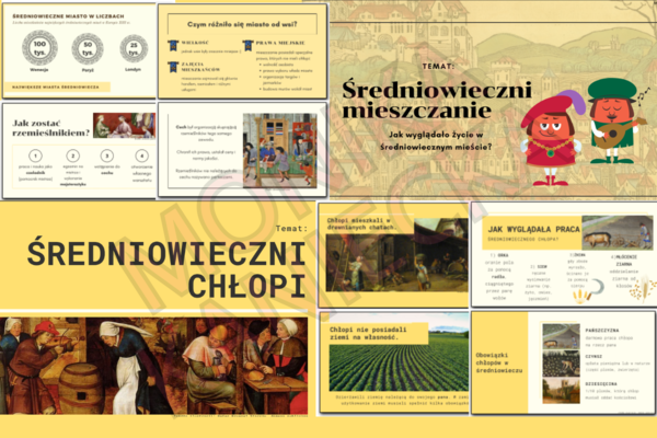 Średniowieczni mieszczanie i chłopi - historia prezentacja klasa 5