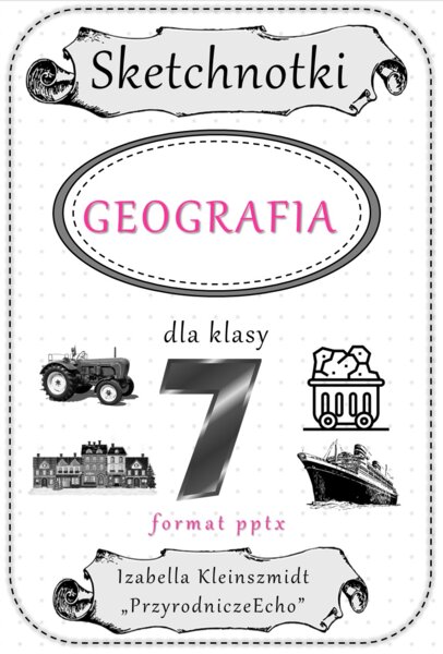 Megazestaw sketchnotek – notatek na każdą lekcję - na cały rok szkolny do geografii w klasie 7.