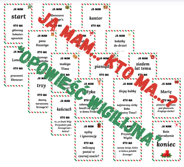 Ja mam... kto ma...? Gra dydaktyczna OPOWIEŚĆ WIGILIJNA
