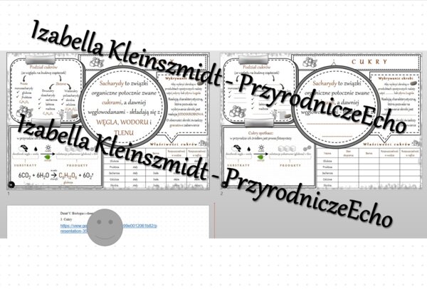 Minizestaw na temat „Cukry” – sketchnotka + karta pracy w power point + gratisowy link do prezentacji multimedialnej niekomercyjnej wykonanej w genial.ly do indywidualnego pobrania i użycia do celów niekomercyjnych. Chemia 8, „Biologia i chemia”