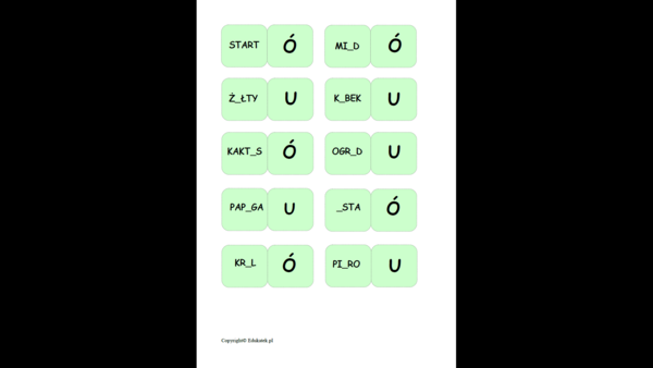 Domino - gry ortograficzne