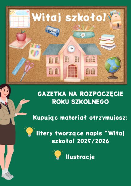 Rozpocznij Rok Szkolny z Wyjątkową Dekoracją: Gazetka "Witaj Szkoło 2025/2026"!