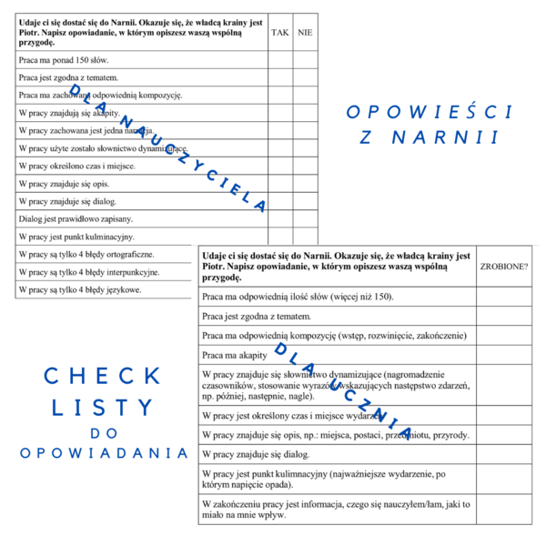 Check lista, opowiadanie, Opowieści z Narnii