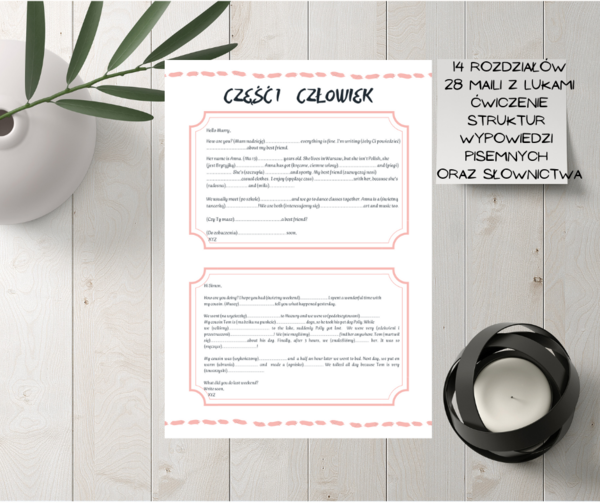 E8 Egzamin ósmoklasisty Uzupełnianie luk w wypowiedziach pisemnych - email, wpis na forum/blogu, notatka