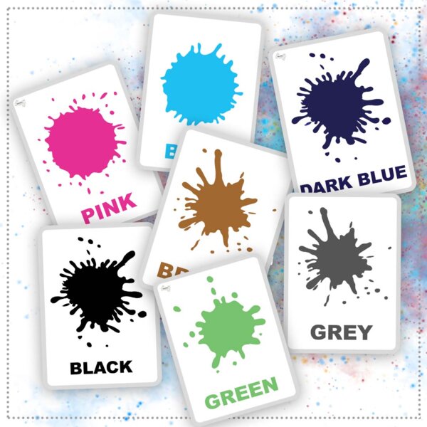 Karty z nazwami kolorów - Cards with colors