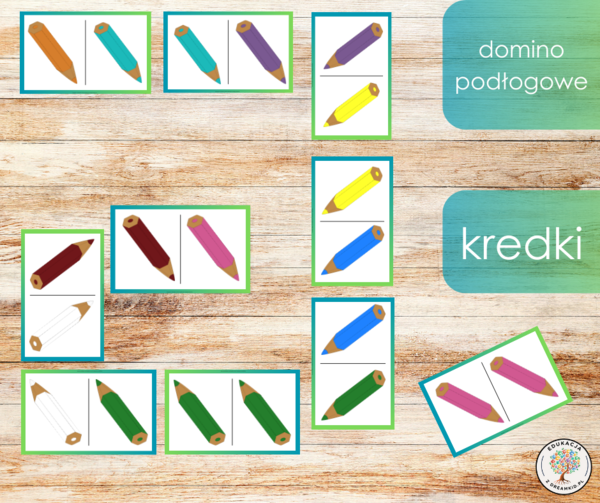 Domino podłogowe - kredki