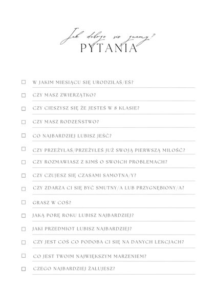 Pytania- szybkie randki