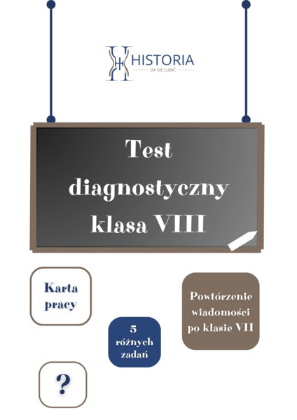 Karta pracy - Test diagnostyczny dla klasy VIII (sprawdzenie wiadomości po klasie VII)
