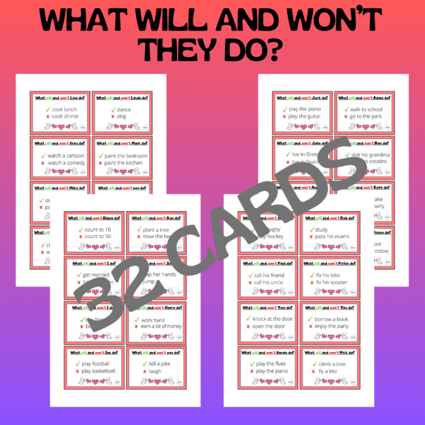 WHAT WILL AND WON’T THEY DO? CARDS