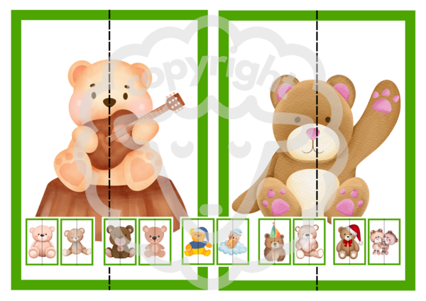 Dzień misia - gra dopasuj drugą połowę