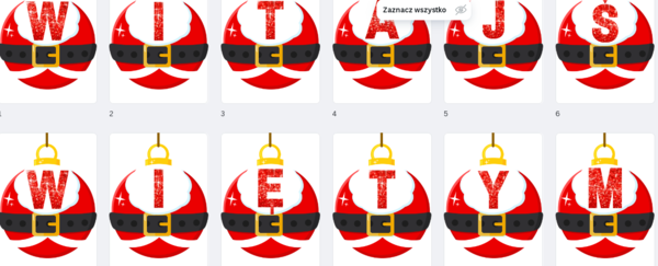 Napisy Witaj Święty Mikołaju ; Mikołajki