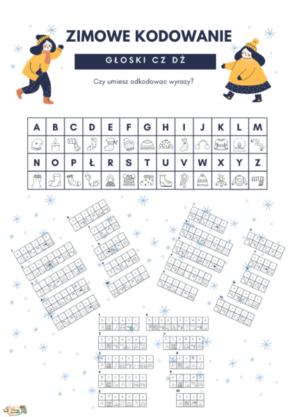 Logopedia - zimowe kodowanie głoska cz - dż