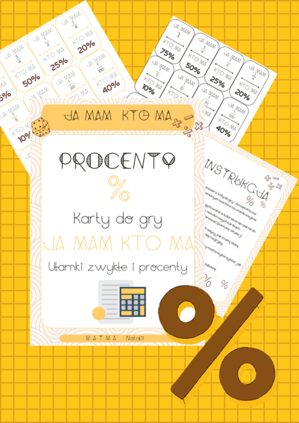 Procenty - karty do gry
