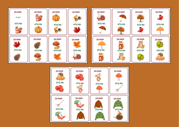 JESIEŃ - Ja mam… Kto ma…? - 40 szt. - biblioteka - świetlica